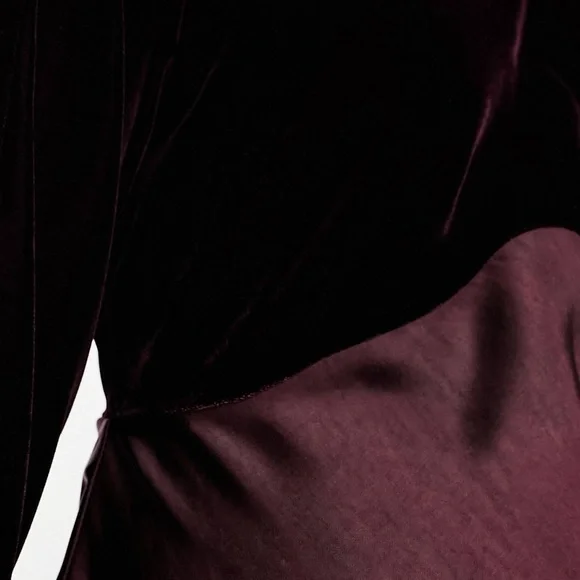 ASOS Burgundy Long Sleeve Dress - Picture 4 of 4